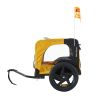 Yellow Outdoor Heavy Duty Foldable Utility Pet Stroller Dog Carriers Bicycle Trailer